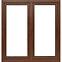 Zweiflügeliges Dreh-Kipp-Fenster 146,5x143,5cm weiß/Eiche golden,2