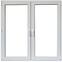 Zweiflügeliges Dreh-Kipp-Fenster 146,5x143,5cm weiß/Eiche golden