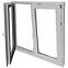 Zweiflügeliges Dreh-Kipp-Fenster 146,5x143,5cm weiß/Eiche golden,4