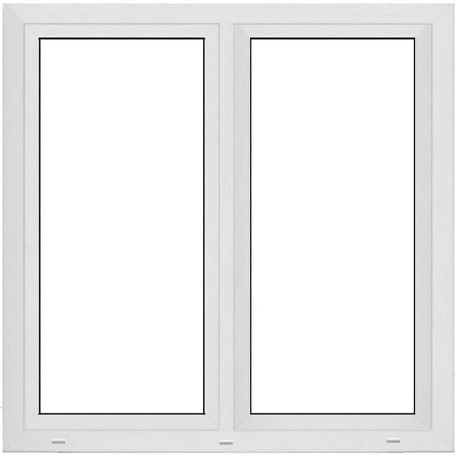 Zweiflügeliges Dreh-Kipp-Fenster 116,5x113,5cm weiß