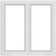 Zweiflügeliges Dreh-Kipp-Fenster 116,5x113,5cm weiß,2