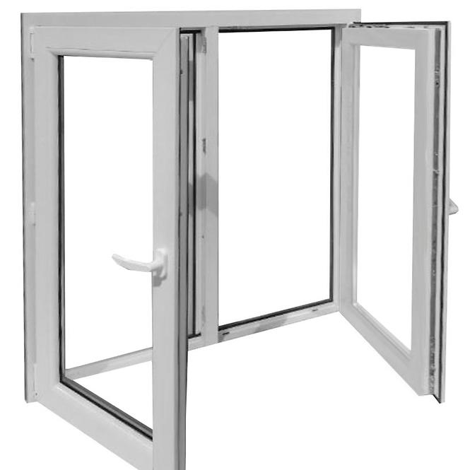 Zweiflügeliges Dreh-Kipp-Fenster 116,5x113,5cm weiß
