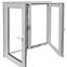 Zweiflügeliges Dreh-Kipp-Fenster 116,5x113,5cm weiß,3