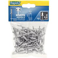 Nieten 4,8x10 mm Aluminium 100 St.