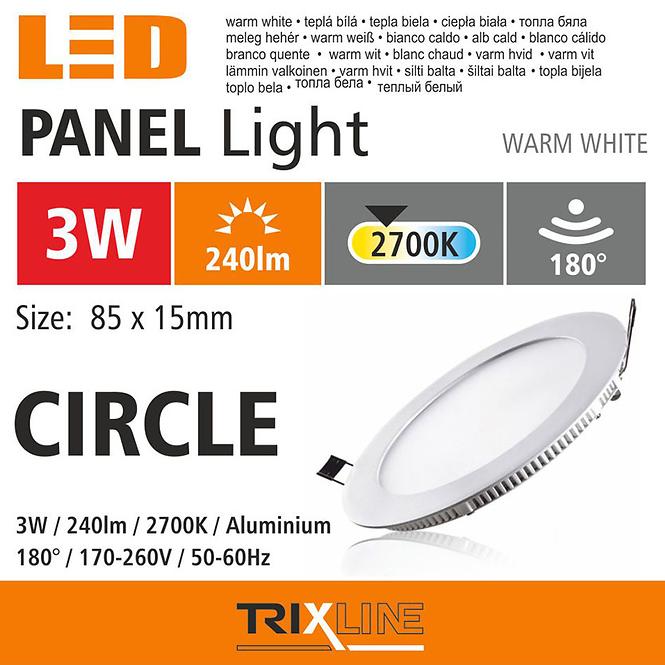 Lampe BC TR 3W LED 2700 k circle ww