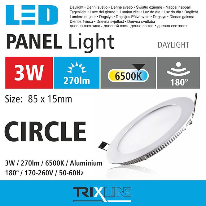 Lampe BC TR 3W LED 6500 k circle cw