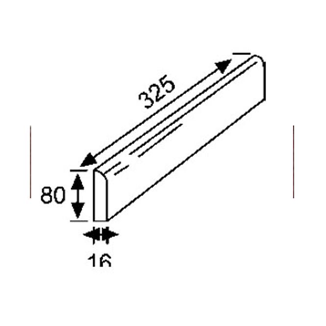 Frostbeständige Leiste Klinker Rod Rubino 8/33