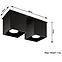 Lampe Dallas 2 schwarz A-063,5
