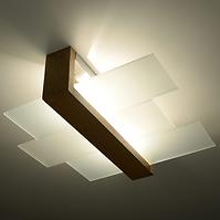 Lampe Luizjana 2 natürliche Holz A-076