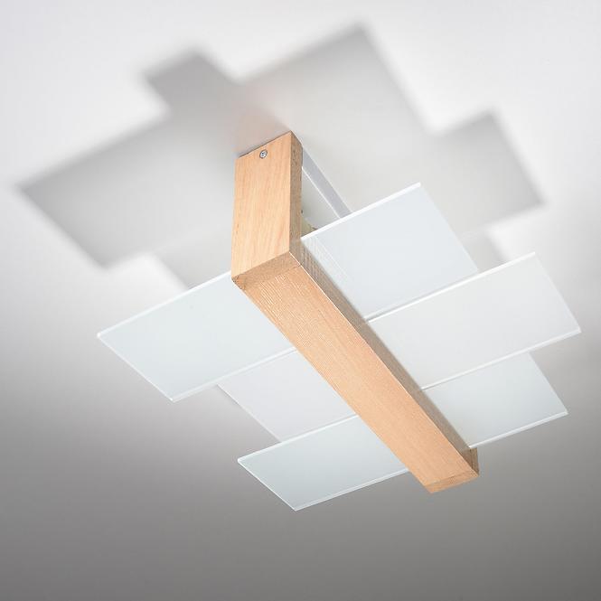 Lampe Luizjana 2 natürliche Holz A-076