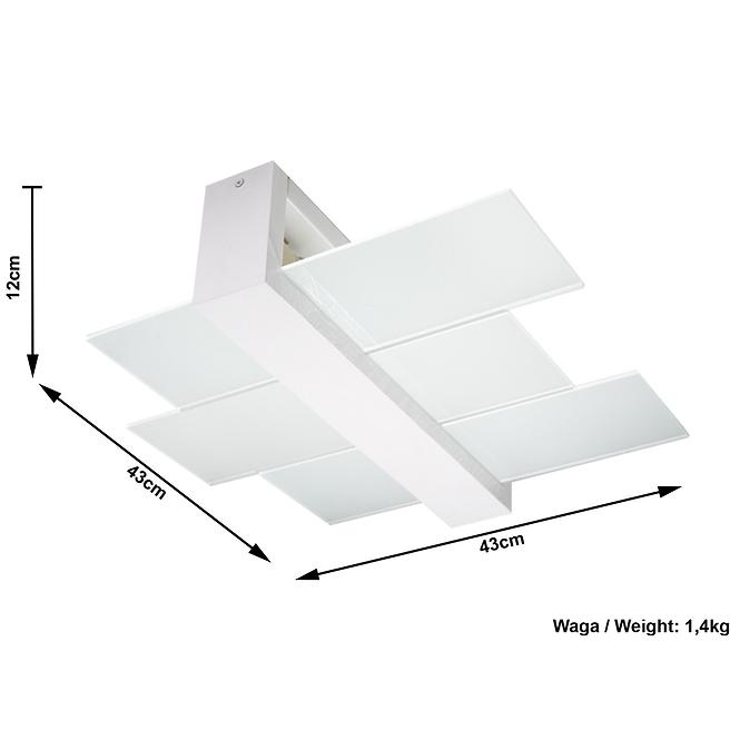 Lampe Luizjana 1 weiß A-079