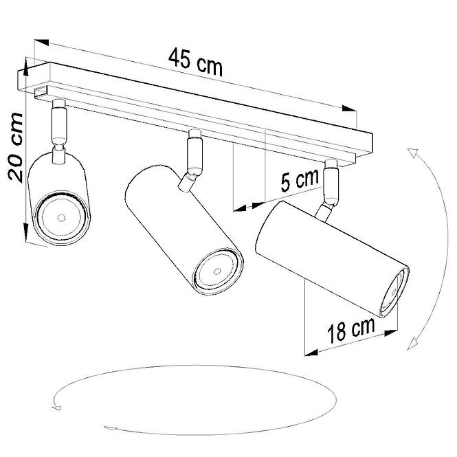 Lampe Indiana 3  A-497