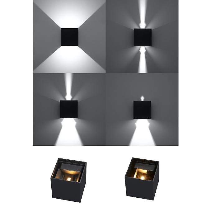 Lampe Filadelfia schwarz LED IP55 A-545