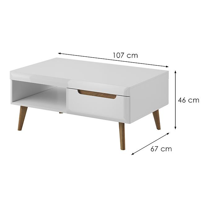 Couchtisch Nordi 107cm Weiß