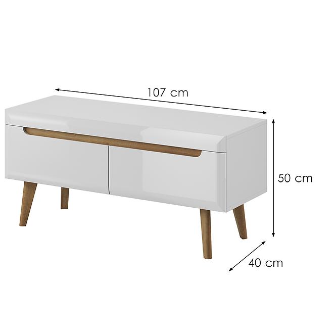 Tv Tisch Nordi 107cm Weiß