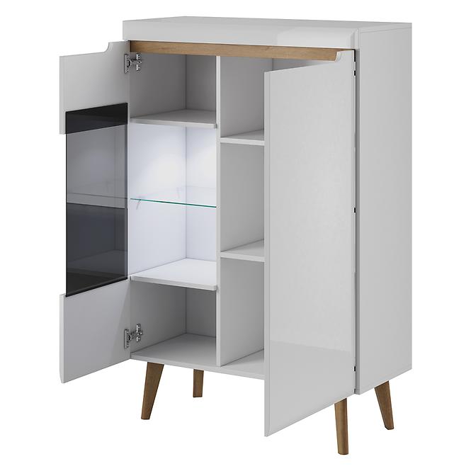 Vitrine Nordi 90cm Weiß