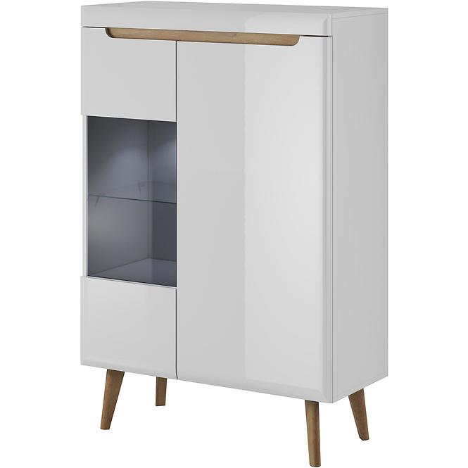 Vitrine Nordi 90cm Weiß