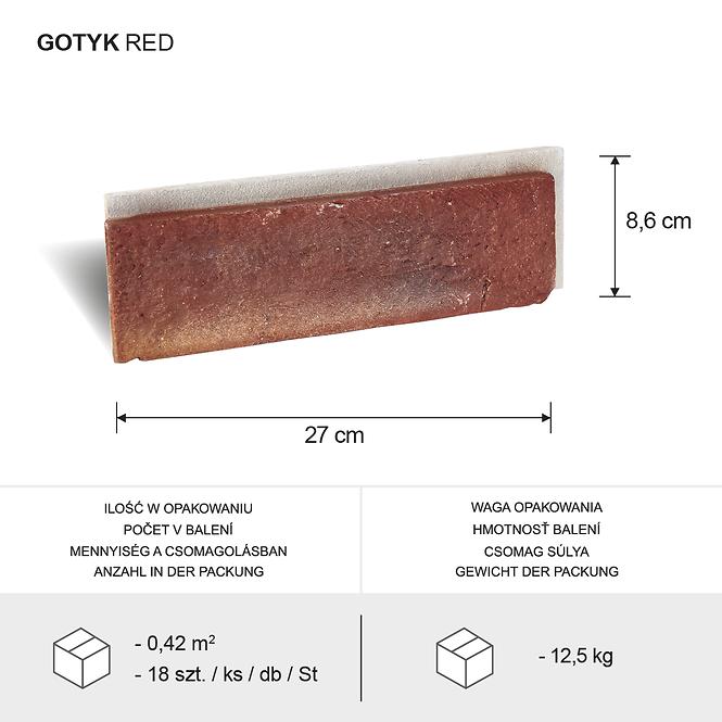 Stein Gotyk rot pkg.=0,42m2
