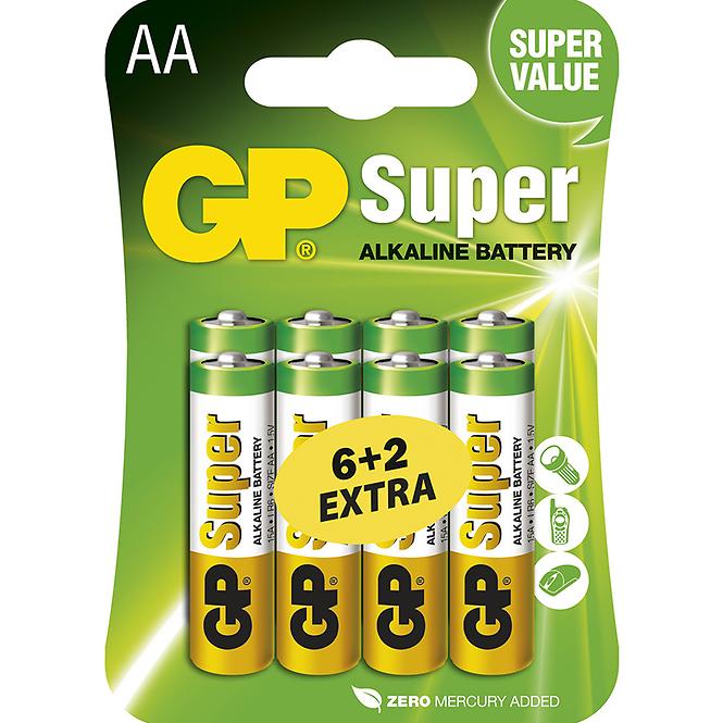 Batterie Super B13218 GP LR6 6 + 2BL