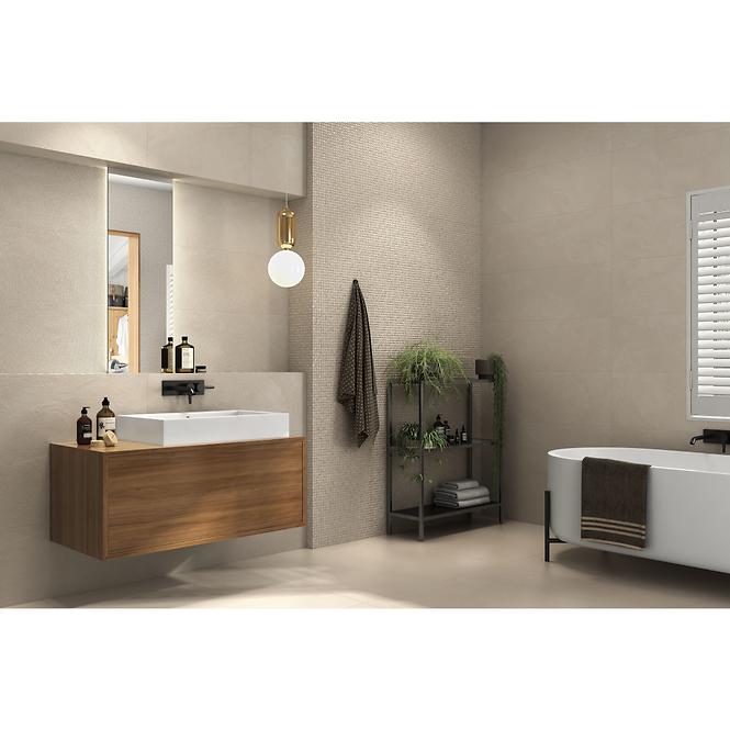 Dekorfliese Curve Hardy Beige 25/75