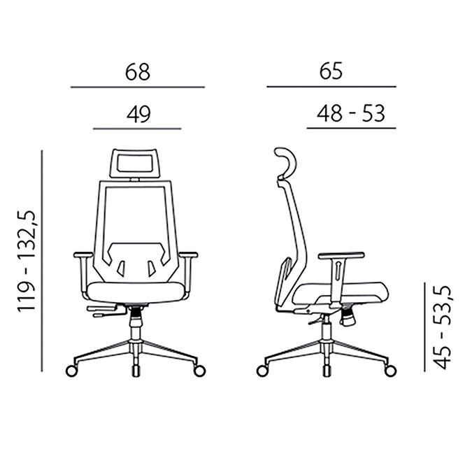 Bürostuhl Edge, Grau