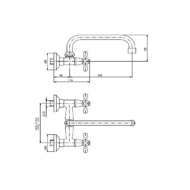Spültischarmatur Morava MK102.5/27