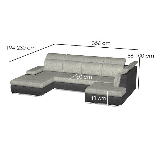 Ecksofa Orlando II L Matrix 18 + Matrix 17,7