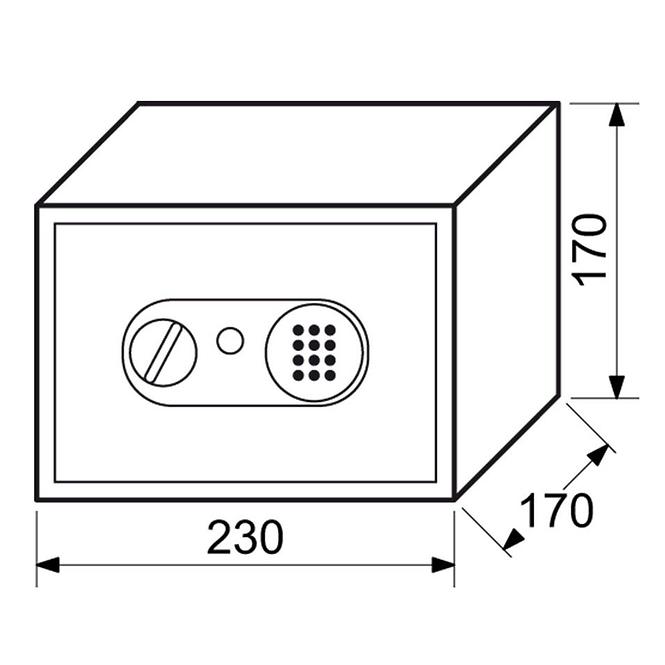 Sicheres elektronisches Schloss 230x170x170mm RS.17.EDN.B