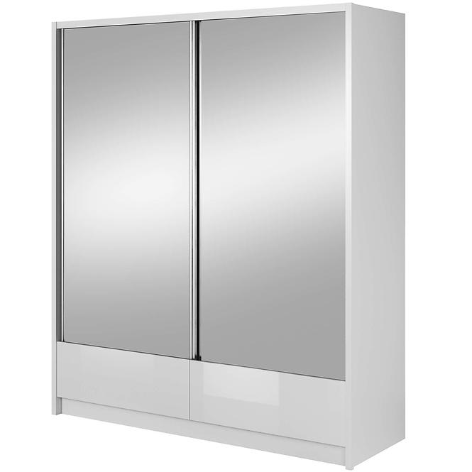 Schrank Aria II 180cm Weiß/Weiß Glänzend