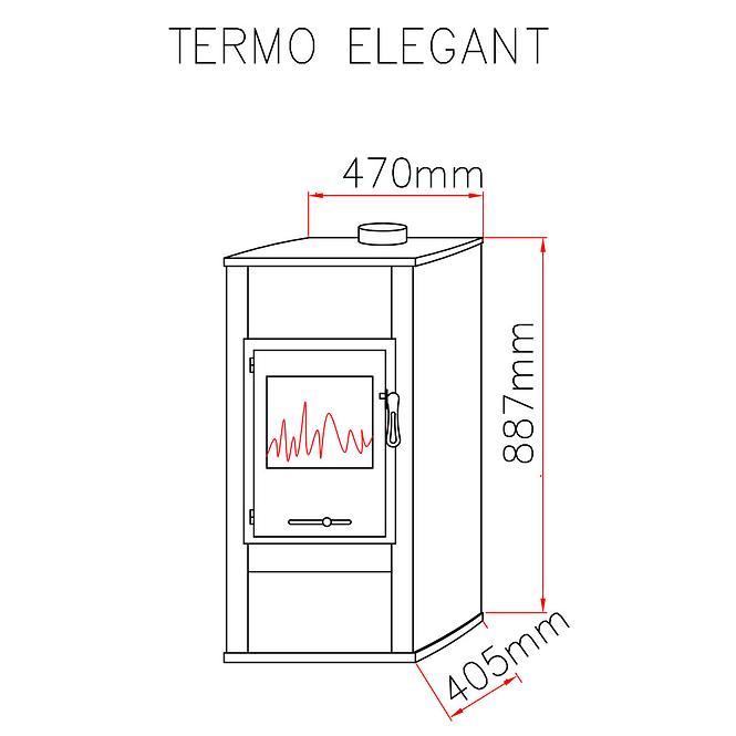 Kaminofen Termoelegant 10,5 kW Beige