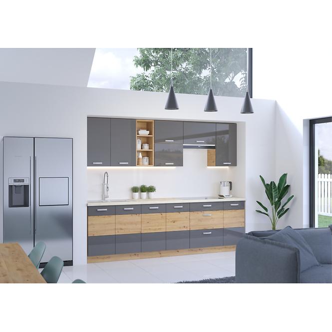 Küchenzeile Artisan Weißer Glanz 15d Cargo Bb,4