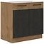 Küchenzeile Vigo Graphit Mat 80zl 2f Bb