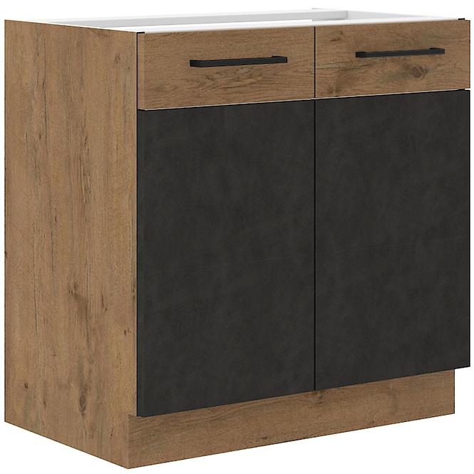 Küchenzeile Vigo Graphit Mat 80d 2f Bb
