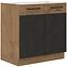 Küchenzeile Vigo Graphit Mat 80d 2f Bb
