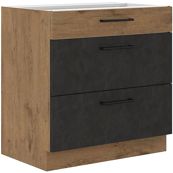 Küchenzeile Vigo Graphit Mat 80d 3s Bb