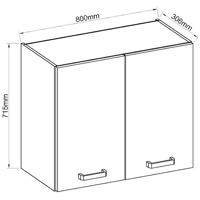 Küchenzeile Artisan Weißer Glanz 80g-72 2f