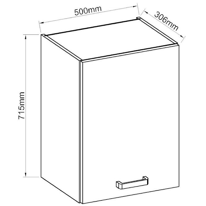 Küchenzeile Artisan Weißer Glanz 50g-72 1f,2