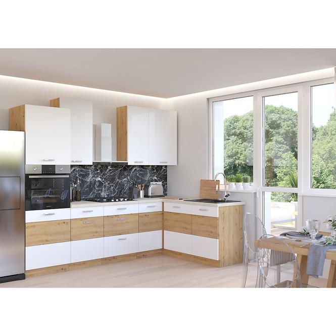 Küchenzeile Artisan Weißer Glanz 40g-72 1f,4