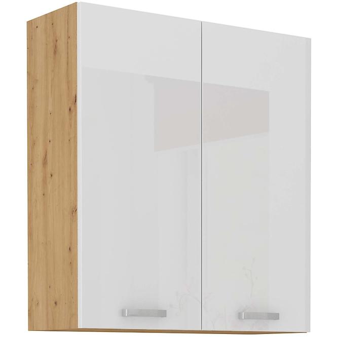 Küchenzeile Artisan Weißer Glanz 80g-90 2f