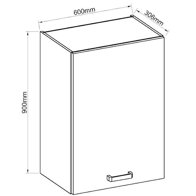 Küchenzeile Artisan Weißer Glanz 60g-90 1f,2