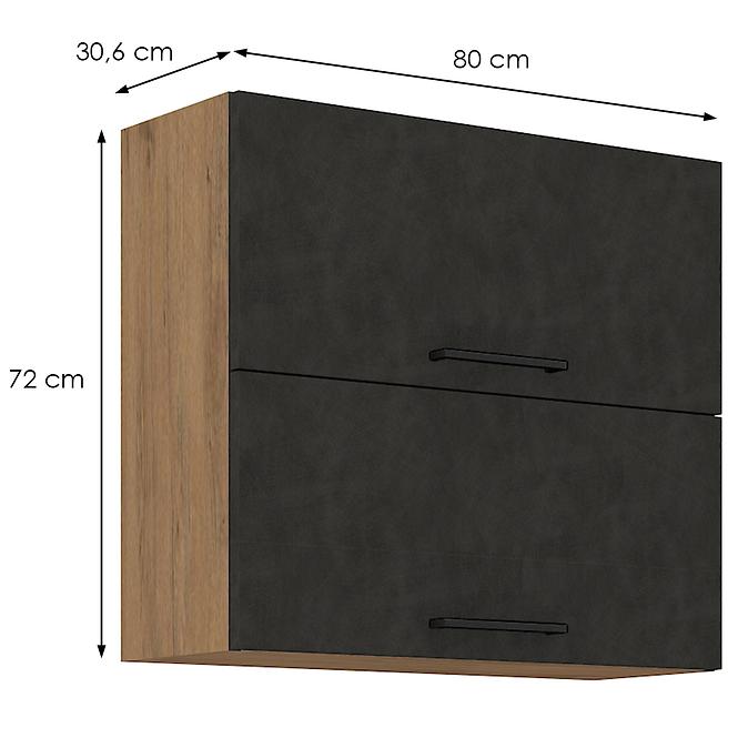 Küchenzeile Vigo Graphit Mat 80gu-72 2f