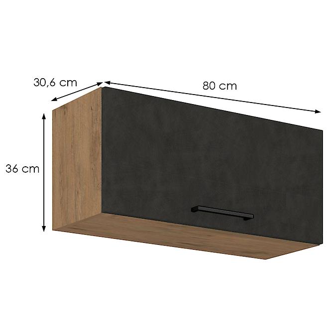 Küchenzeile Vigo Graphit Mat 80gu-36 1f