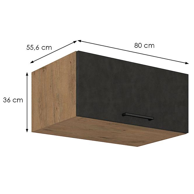 Küchenzeile Vigo Graphit Mat 80 Nagu-36 1f