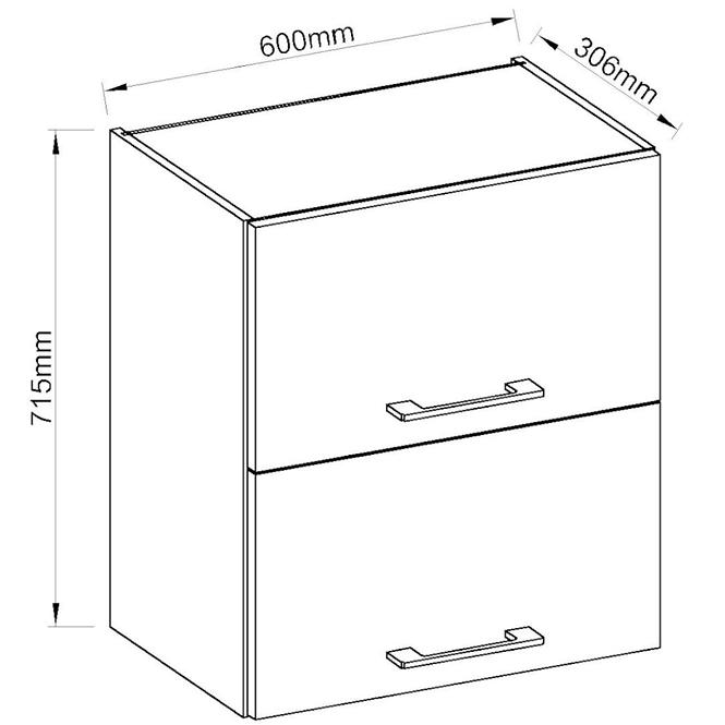 Küchenzeile Vigo Graphit Mat 60gu-72 2f