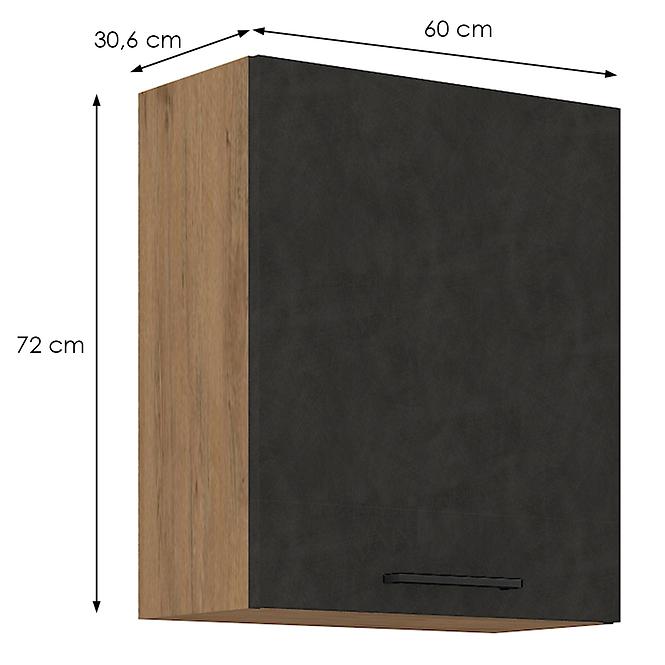 Küchenzeile Vigo Graphit Mat 60g-72 1f