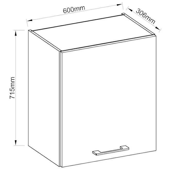 Küchenzeile Vigo Graphit Mat 60g-72 1f
