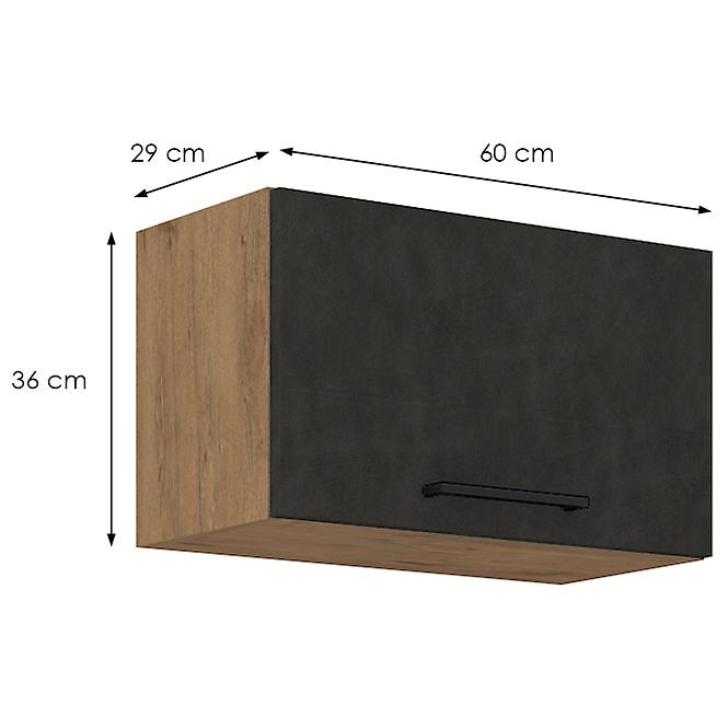Küchenzeile Vigo Graphit Mat 60gu-36 1f