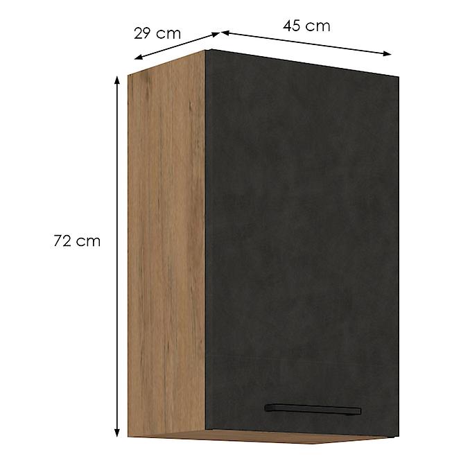 Küchenzeile Vigo Graphit Mat 45g-72 1f