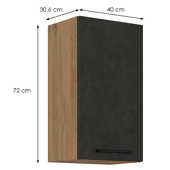 Küchenzeile Vigo Graphit Mat 40g-72 1f