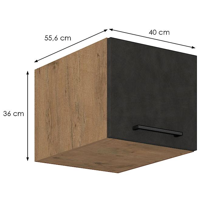 Küchenzeile Vigo Graphit Mat 40 Nagu-36 1f